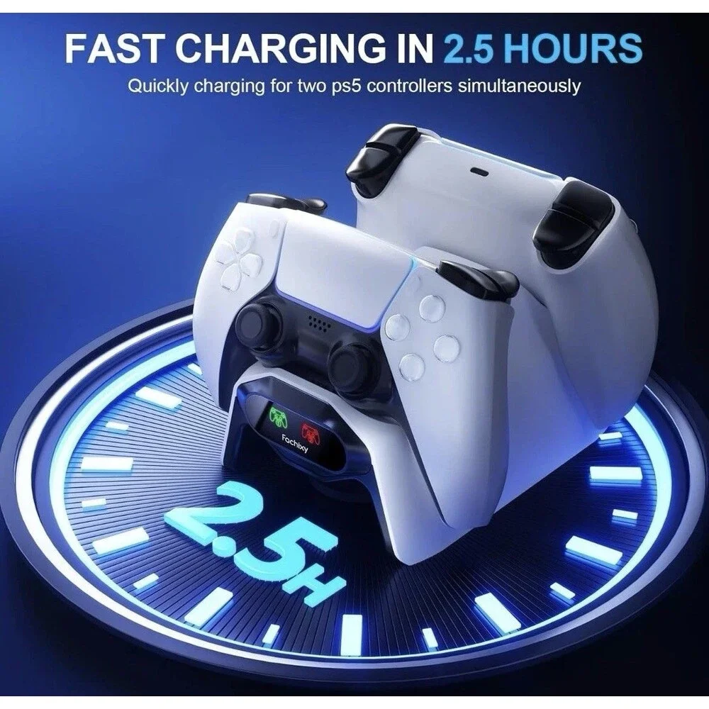 PS5 Controller Charging Station PS5 Charger Dock For Playstation 5 Blue